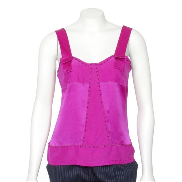 Diane Von Furstenberg Tops - Silk beaded tank